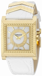 Versace Watches : VQF010015 White Dial Stainless Steel Band Women Watch