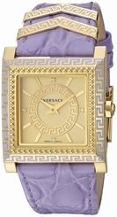 Versace Watches : VQF040015 Quartz Analog Purple Leather Women Watch