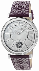 Versace Watches : VQG010015 Quartz Analog Purple Leather Women Watch