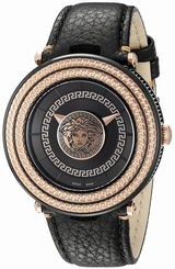 Versace Watches : VQL030015 Quartz Analog Black Leather Men Watch