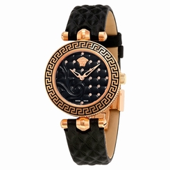 Versace Watches : VQM10-0016 Black Enamel (medusa Head) Crytslal-embellished Quartz Women Watch