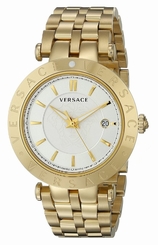 Versace Watches : VQP050015 White Dial Stainless Steel Band Men Watch