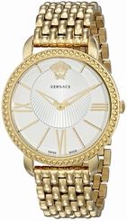 Versace Watches : VQQ060015 White Dial Stainless Steel Band Women Watch