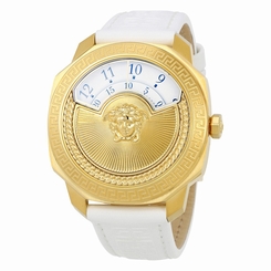Versace Watches : VQU010015 White Rotating Disc Quartz Women Watch