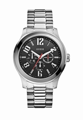 Guess Watches : W0007G1 Quartz Black Dial Stainless Steel Case Bracelet Women Watch