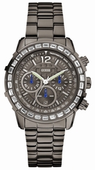 Guess Watches : W0016L3 Quartz Black Dial Stainless Steel Case With Black Stainless Steel Bracelet Women Watch