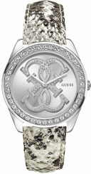 Guess Watches : W0023L3 Quartz Analog Beige Leather Strap Women Watch
