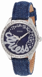 Guess Watches : W0023L5 Blue Dial Textile Women Watch