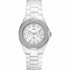 Guess Watches : W0062L7 Quartz Analog White Resin Women Watch