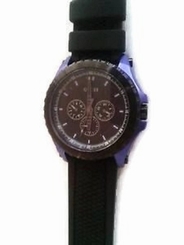 Guess Watches : W0063G4 Black Dial Silicon Band Men Watch