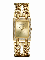 Guess Watches : W0072L1 Quarts Gold Dial And Stainless Steel Case With Gold And Stainless Steel Bracelet Women Watch