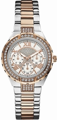 Guess Watches : W0111L4 Quartz Analog Day Date Two Tone Stainless Steel Women Watch