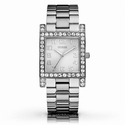 Guess Watches : W0128L1 Quartz Silver Dial Stainless Steel Case With Stainless Steel Bracelet Women Watch