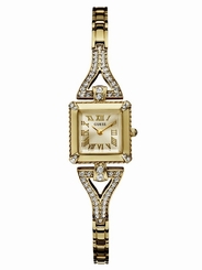 Guess Watches : W0137L2 Quartz Gold Tone Stainless Steel Dial And Bracelet Women Watch