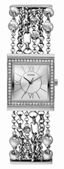Guess Watches : W0140L1 Quartz Dial Silver with three hand movement Women Watch