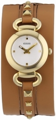 Guess Watches : W0160L4 Quartz Analog Brown Leather Women Watch