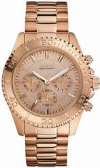Guess Watches : W0170G4 Quartz Chronograph Rose Gold Tone Dial Stainless Steel Men Watch