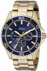 Guess Watches : W0172G5 Blue Dial Metal Band Men Watch