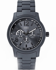 Guess Watches : W0185G2 Quartz Gray Dial Stainless Steel Case And Gray Bracelet Men Watch