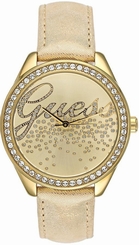 Guess Watches : W0201L3 Quartz Analog Gold Leather Box Set Women Watch