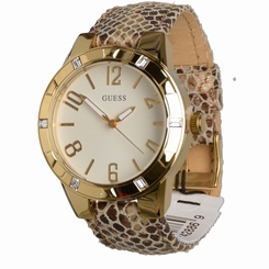 Guess Watches : W0214L1 beige Dial Stainless Steel Women Watch