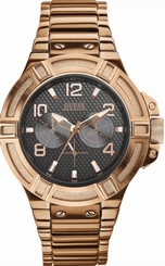 Guess Watches : W0218G3 Quartz Analog Day Date Gold Tone Stainless Steel Men Watch