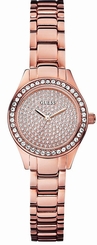 Guess Watches : W0230L3 Pink Dial Gold-plated Stainless Steel Band Women Watch