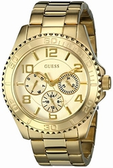 Guess Watches : W0231L2 Quartz Multifunction Dial Gold Tone Stainless Steel Women Watch