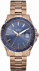 Guess Watches : W0244G3 Quartz Analog Date Rose Gold Tone Stainless Steel Men Watch