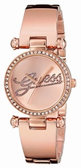 Guess Watches : W0287L3 Quartz Analog Crystal Dial Rose Gold Tone Stainless Steel Women Watch