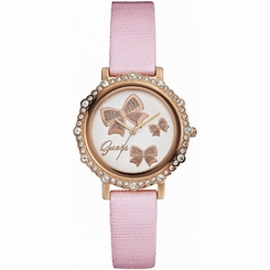 Guess Watches : W0302L3 White Dial Synthetic Leather Band Men Watch