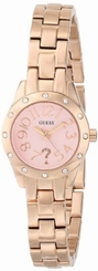 Guess Watches : W0307L3 Quartz Analog Crystallized Bezel Rose Gold Tone Stainless Steel Women Watch