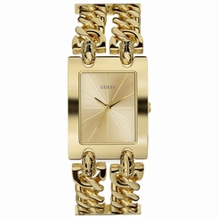Guess Watches : W0311L2 Gold Dial Stainless Steel Women Watch