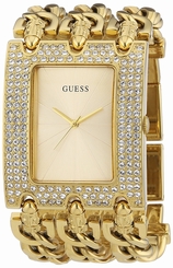 Guess Watches : W0315L2 Gold Dial Stainless Steel Women Watch