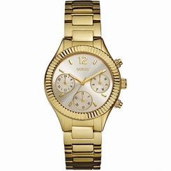 Guess Watches : W0323L2 Quartz Multifunction Dial Gold Tone Stainless Steel Women Watch