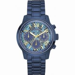 Guess Watches : W0330L17 Blue Dial Day & Date 24 Hour Women Watch
