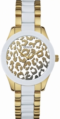 Guess Watches : W0344L1 Quartz Analog White Dial Stainless Steel Women Watch