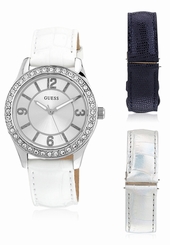 Guess Watches : W0351L1 Quartz Analog Interchangeable Strap Set Women Watch
