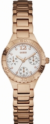 Guess Watches : W0355L2 Quartz Analog Day Date Rose Gold Stainless Steel Women Watch