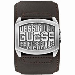 Guess Watches : W0360G2 Quartz Analog Brown Leather Men Watch