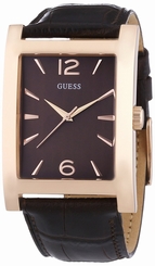 Guess Watches : W0372G2 Brown Dial Leather Men Watch