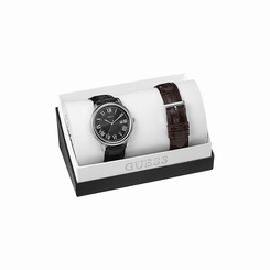 Guess Watches : W0384G2 Black Dial Stainless Steel Band Women Watch