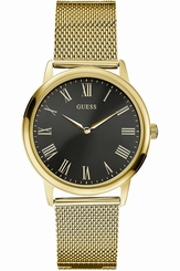 Guess Watches : W0406G6 Black Dial Stainless Steel Band Men Watch
