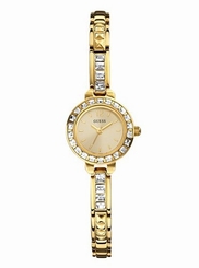 Guess Watches : W0429L2 Gold Dial Stainless Steel Band Women Watch
