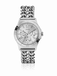 Guess Watches : W0439L1 Silver Dial Stainless_steel Men Watch