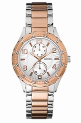 Guess Watches : W0442L4 White Dial Date Women Watch
