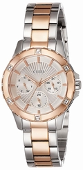 Guess Watches : W0443L4 Silver Dial Stainless Steel Women Watch