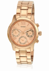 Guess Watches : W0448L3 Quartz Multifunction Dial Rose Gold Tone Stainless Steel Women Watch