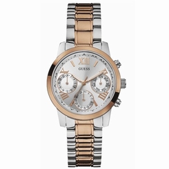 Guess Watches : W0448L4 Quartz Multifunction Dial Two Tone Stainless Steel Women Watch