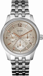 Guess Watches : W0474G2 Beige Dial Day & Date 24 Hour Men Watch